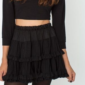 American Apparel Black Petticoat Skirt Medium